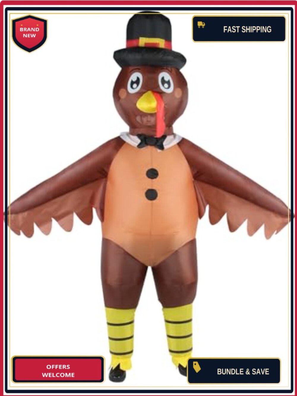 Adult Inflatable Turkey Costume Thanksgiving Blow Up Suit